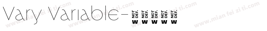 Vary Variable字体转换